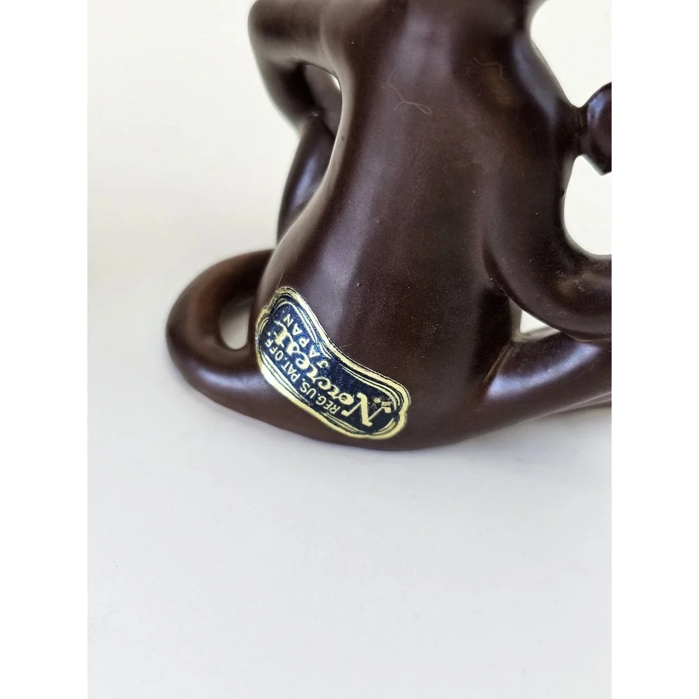 Vintage Norcrest Japan Monkey Salt & Pepper Shakers Anthropomorphic H561 w/Tags‎
